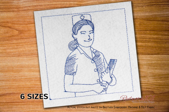A Boutique Designer's Take on the Happy Nurse Redwork Design