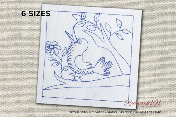 A Cozy Spring Bird Embroidery Design for Personal Gifts