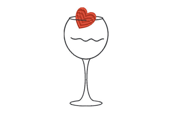A Designer's Review of the Heart and Wineglass Embroidery File