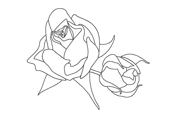 A Professional Review: The Two Rose Buds Embroidery Design