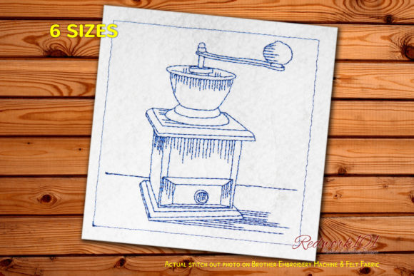 An Old Fashion Coffee Grinder Embroidery Design Review
