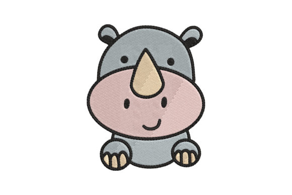 Cute Baby Hippo Cartoon Embroidery Design Review