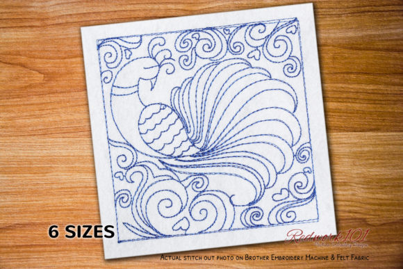 Peacock Abstract Redwork: A Designer's Review