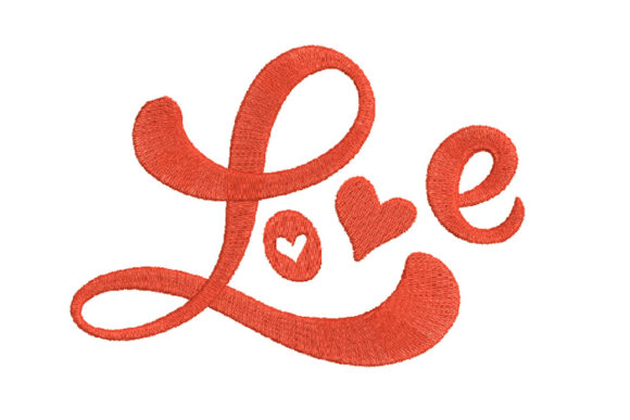Red Calligraphy Word Love Heart Embroidery Review