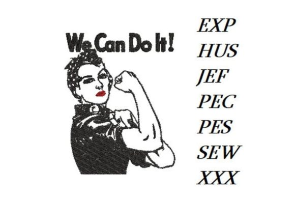 We Can Do It: A Seller's Perspective on an Inspirational Embroidery Design
