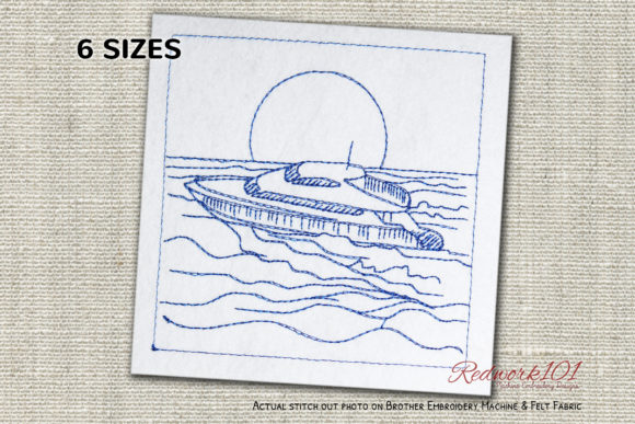 Yacht Redwork: A Warm & Classic Embroidery Design Review